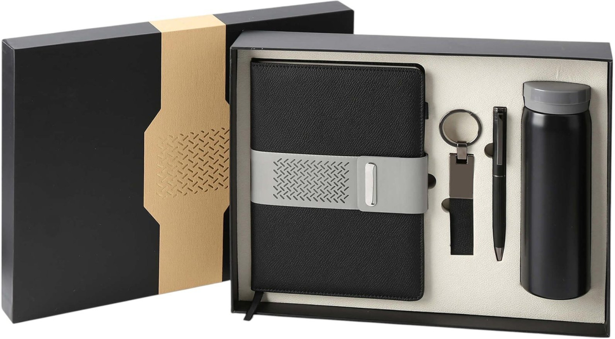 Комплект Welcome, тефтер, бутилка, химикалка и ключодържател, в кутия, черенна ниска цена с бърза доставка - BestPC.BG