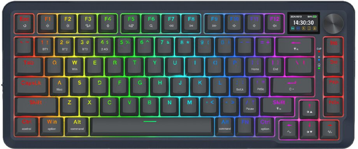 Геймърска безжична клавиатура Redragon Flekact Pro, RGB осветление, чернана ниска цена с бърза доставка - BestPC.BG