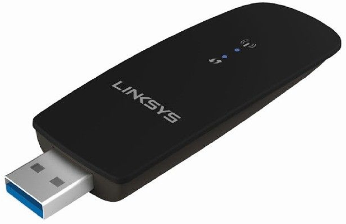 WiFi безжична карта/адаптер Linksys WUSB6300, USB адаптер за приемане на безжичен Wi-Fi сигнал, Dual Band Wireless AC1200, черенна ниска цена с бърза доставка - BestPC.BG