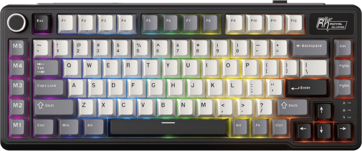 Клавиатура ROYAL KLUDGE RK L75 Knight Black Gaming Keyboard Cream switchна ниска цена с бърза доставка - BestPC.BG