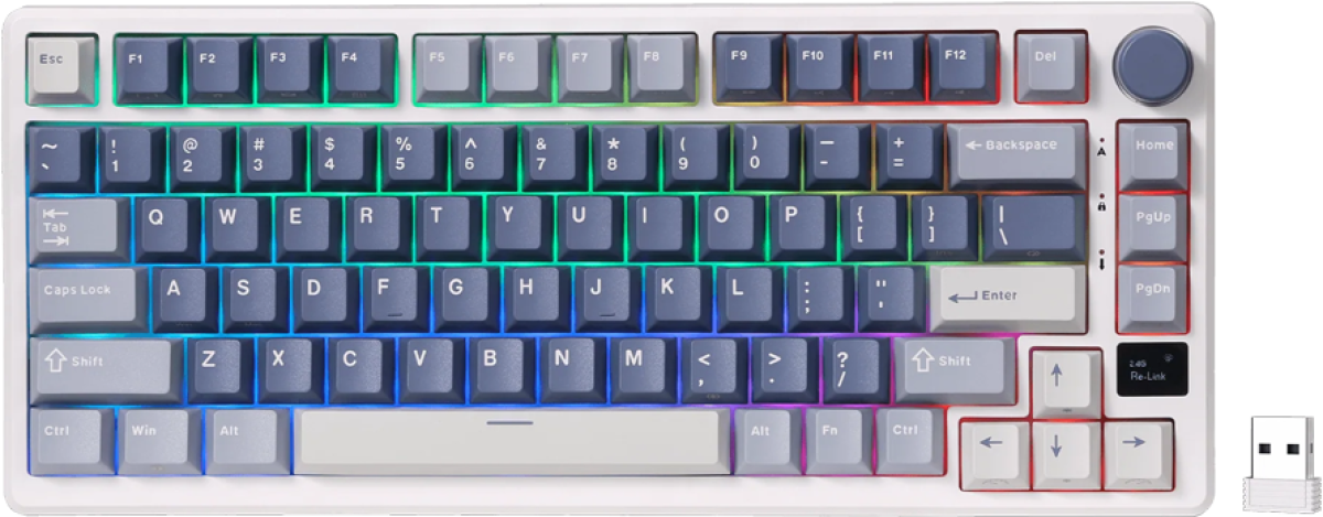 Клавиатура ROYAL KLUDGE RK-M75 Ocean Blue Gaming Keyboard K Sliver switchна ниска цена с бърза доставка - BestPC.BG