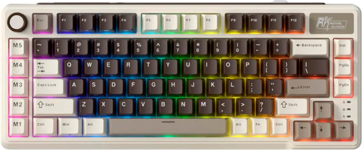 Клавиатура ROYAL KLUDGE RK L75 Mocha Grey Gaming Keyboard Cream switchна ниска цена с бърза доставка - BestPC.BG