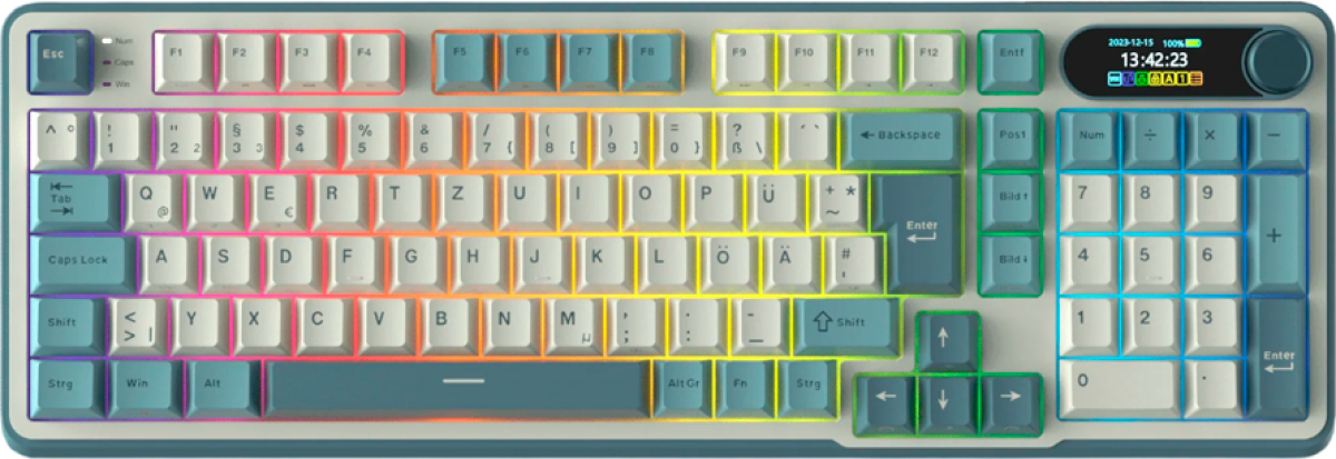 Клавиатура ROYAL KLUDGE RK-S98 Light Cloud Gaming Keyboard Chartreuse switchна ниска цена с бърза доставка - BestPC.BG