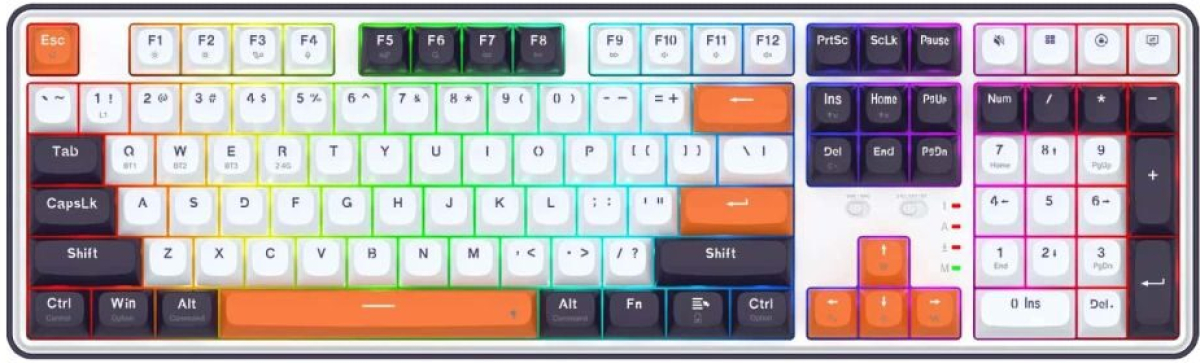 Геймърска механична клавиатура Redragon Wyvern, с Bluetooth и безжична връзкана ниска цена с бърза доставка - BestPC.BG