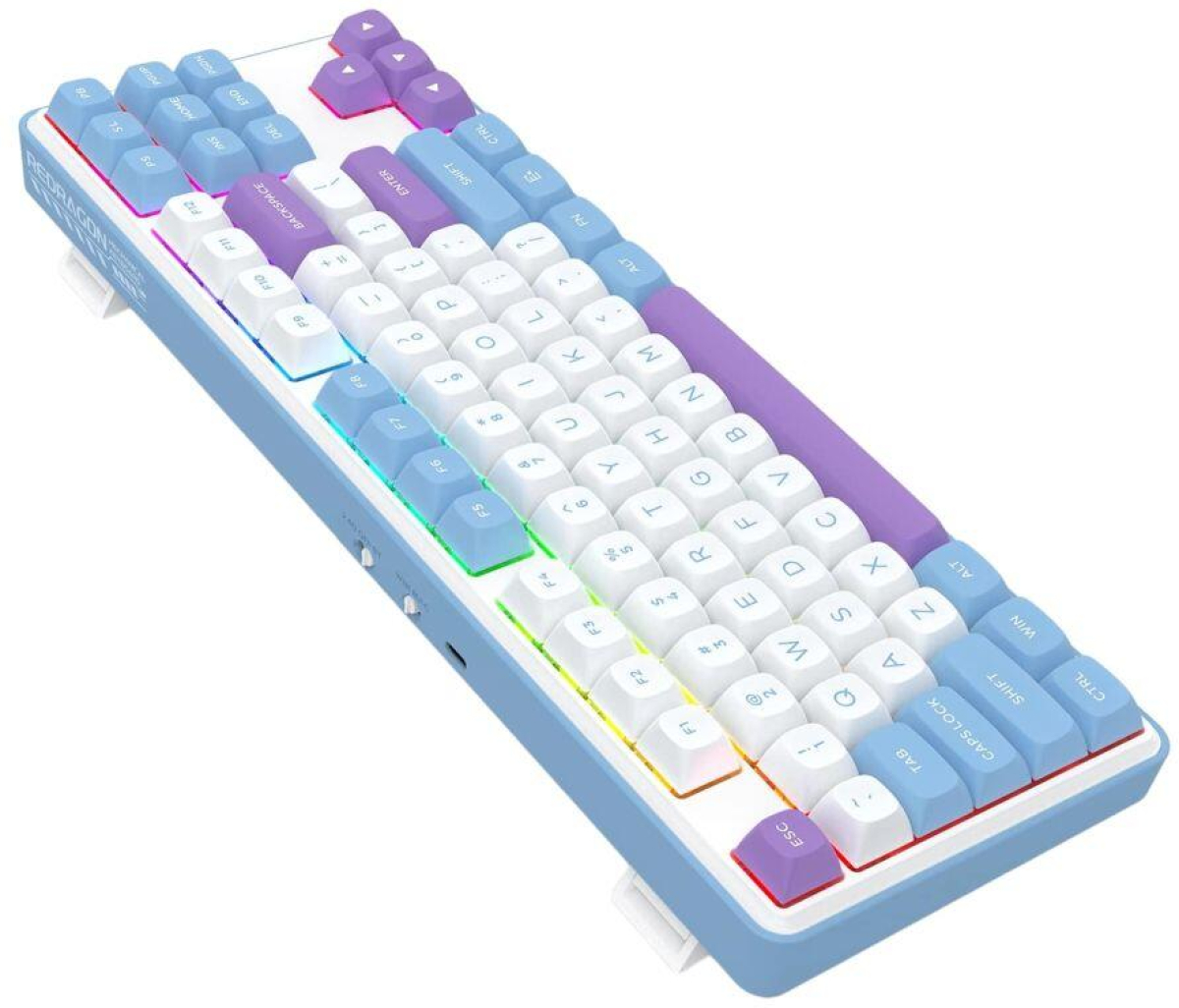 Геймърска безжична клавиатура Redragon Star Blade Pro, бяло-лилавона ниска цена с бърза доставка - BestPC.BG