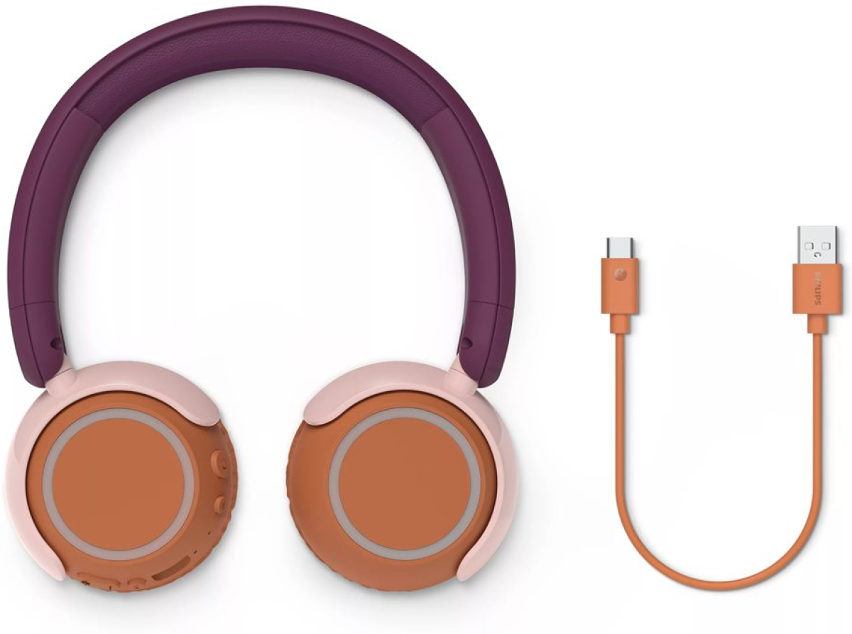 Слушалки PHILIPS TAK4200MP/00, детски, Bluetooth 5.4, 85 dB, до 10 m, лилавна ниска цена с бърза доставка - BestPC.BG