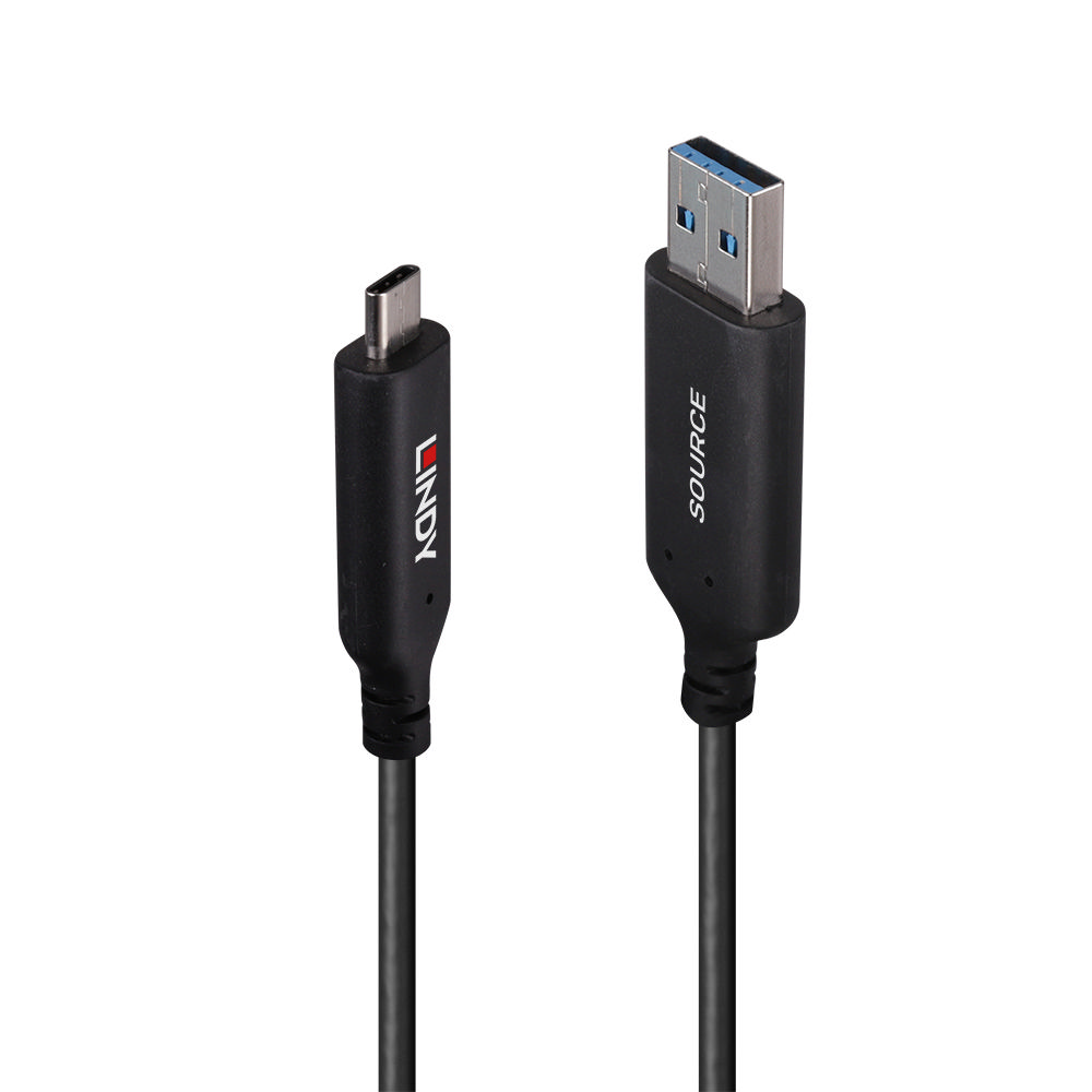 USB 3.2 5Gbps Type A към C хибриден кабел Lindy, M-M, черен, 25.0 мна ниска цена с бърза доставка - BestPC.BG
