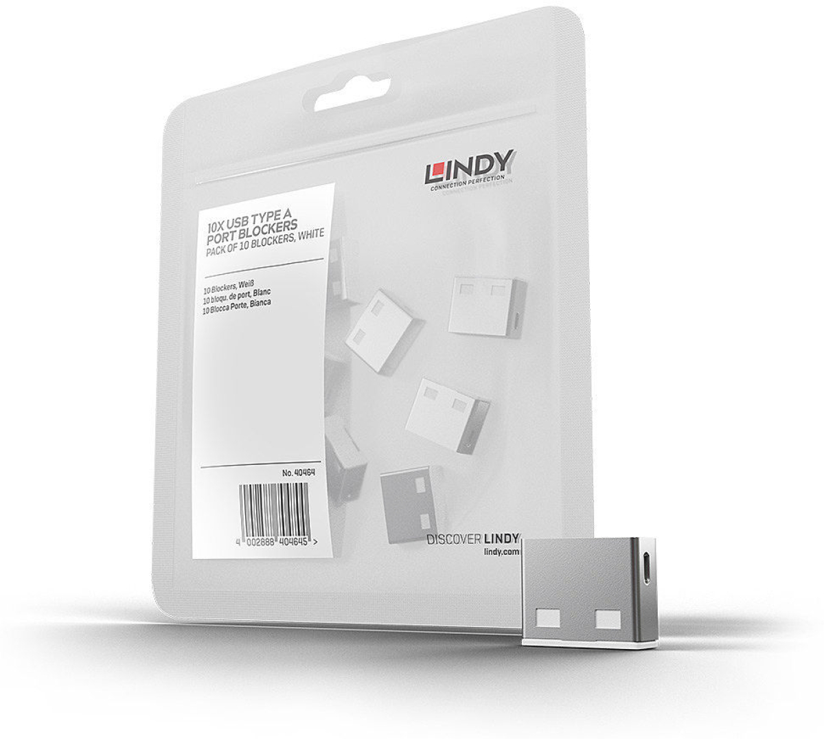 Система за заключване на USB портове Lindy, 10 порт блокера, белина ниска цена с бърза доставка - BestPC.BG