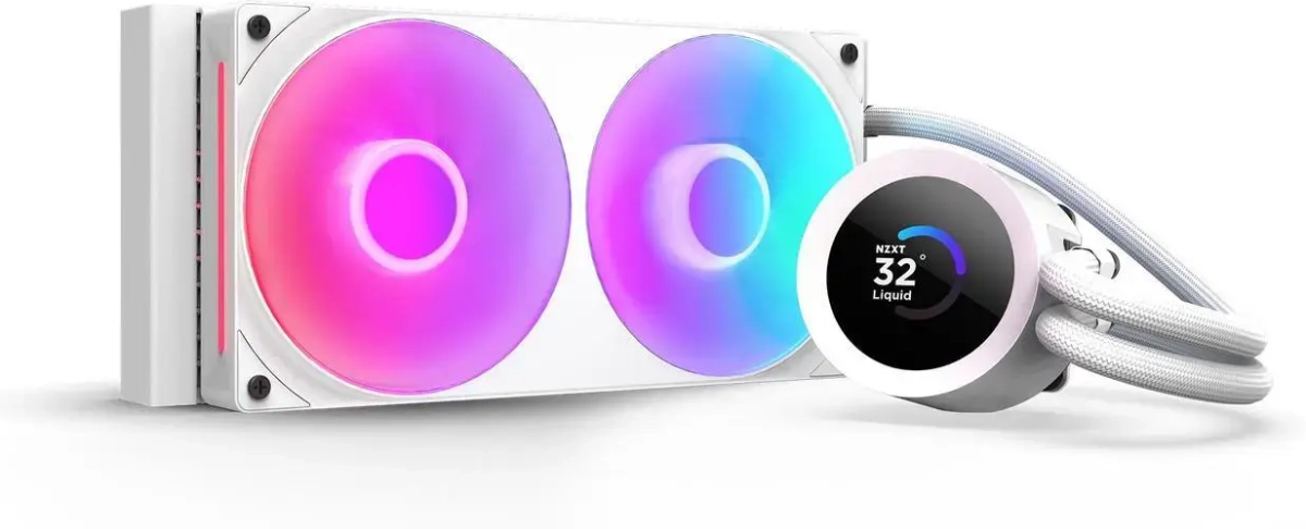 Водно охлаждане NZXT Kraken Plus 240 RGB LCD Display, бялона ниска цена с бърза доставка - BestPC.BG