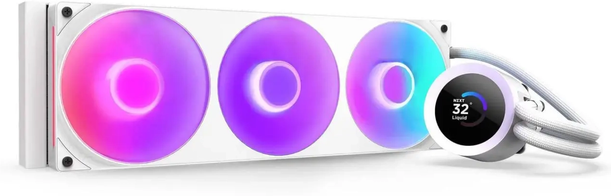 Водно охлаждане NZXT Kraken Plus 360 RGB LCD Display, бялона ниска цена с бърза доставка - BestPC.BG