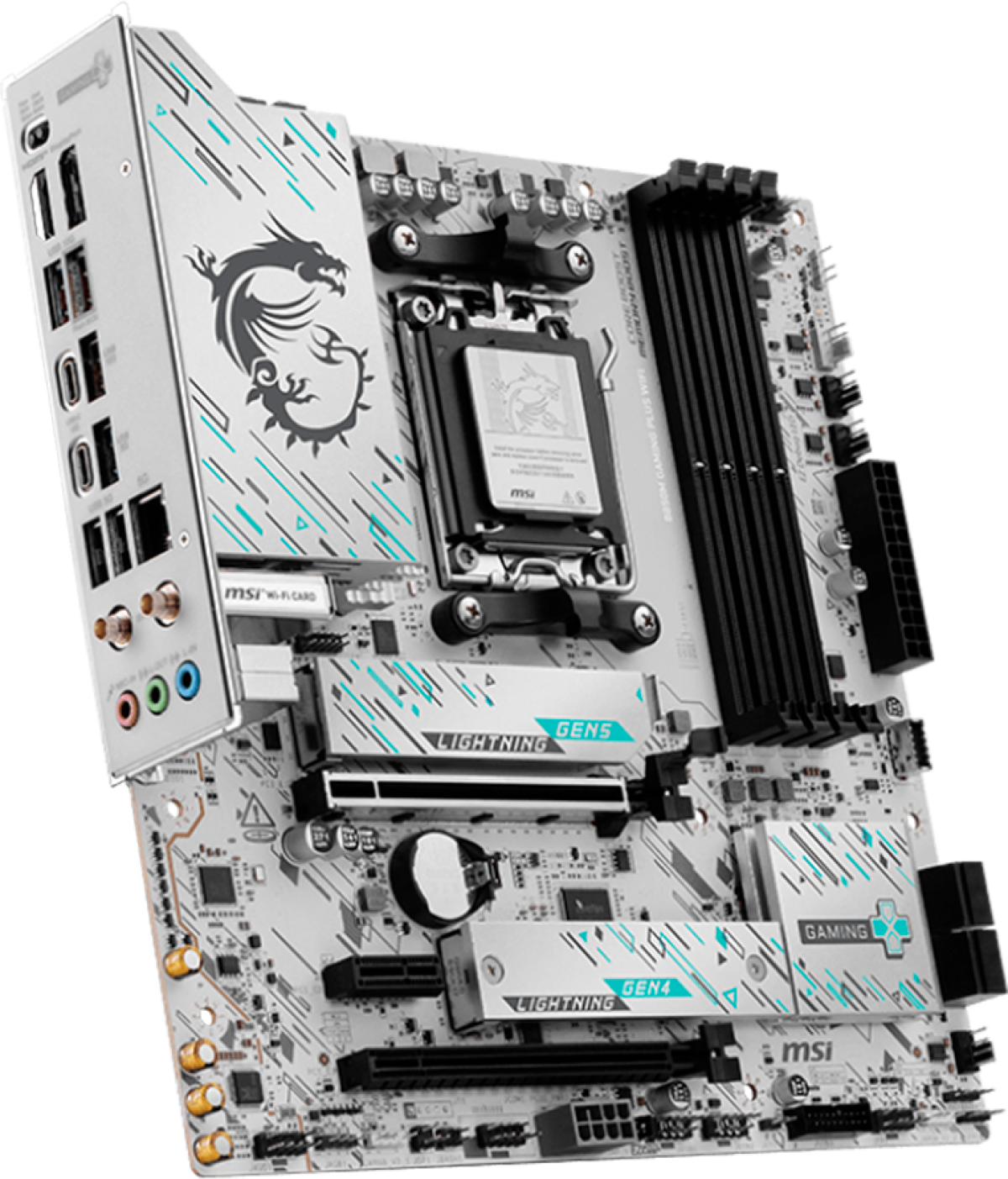 Дънна платка MSI B850M GAMING PLUS WIFI, mATX, Socket AM5, 4x DDR5 Dual Channel DDR5 up to 8200(OC)MHz, 2x PCIe x16 slot, 2x M.2 slotна ниска цена с бърза доставка - BestPC.BG