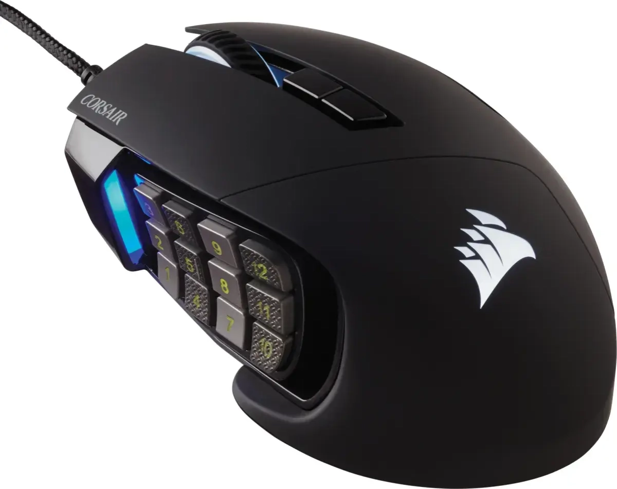 Геймърскa мишка оптична Corsair Scimitar Elite RGB, PMW3391 USBна ниска цена с бърза доставка - BestPC.BG