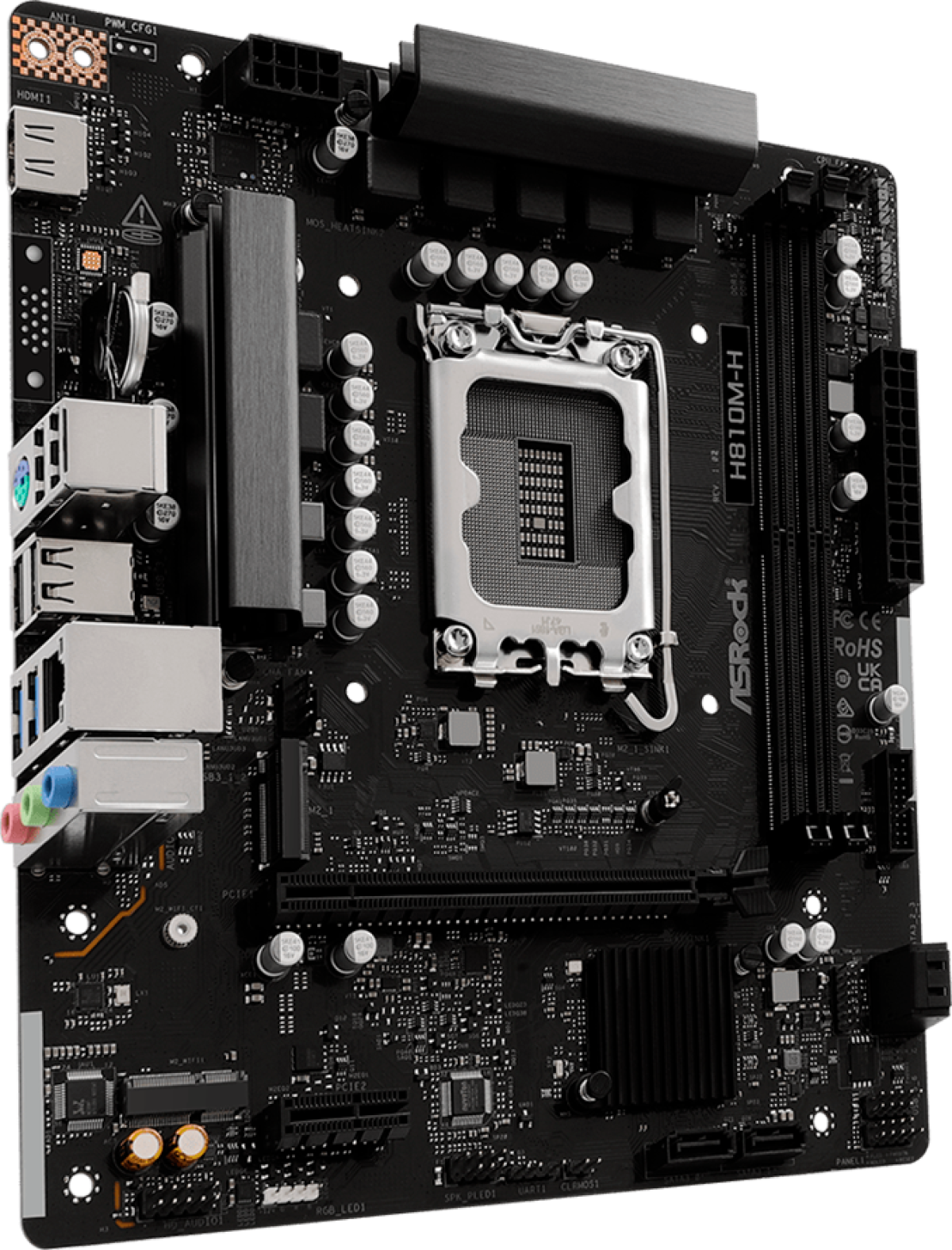 Дънна платка ASRock H810M-H, mATX, DDR5на ниска цена с бърза доставка - BestPC.BG