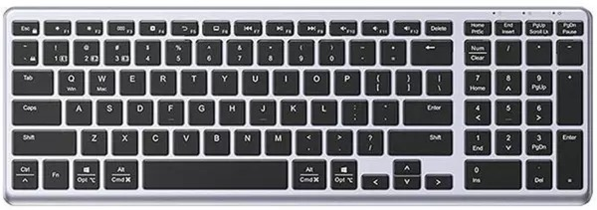 Ултра тънка безжична Bluetooth 5.0 и 2.4G клавиатура UGREEN 15258на ниска цена с бърза доставка - BestPC.BG