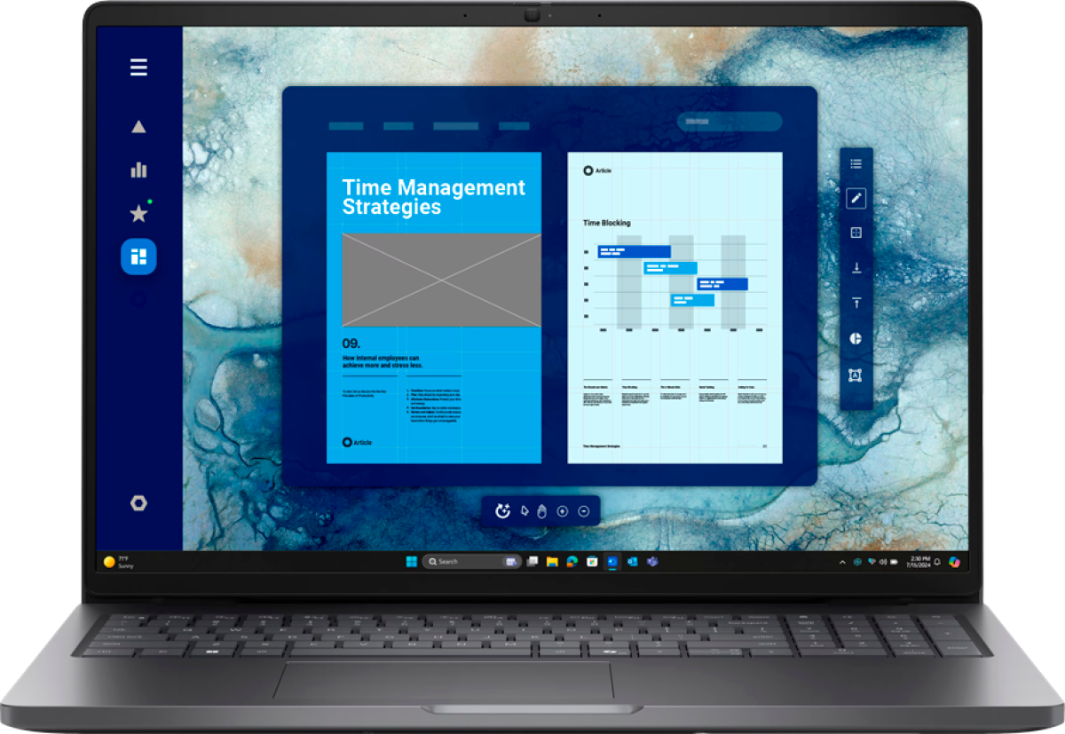 Лаптоп Dell Pro 16 (PC16255), AMD Ryzen AI 7 350, 512GB M.2 SSD, 16GB DDR5, 16 "FHD+(1920x1200), Windows 11 Proна ниска цена с бърза доставка - BestPC.BG