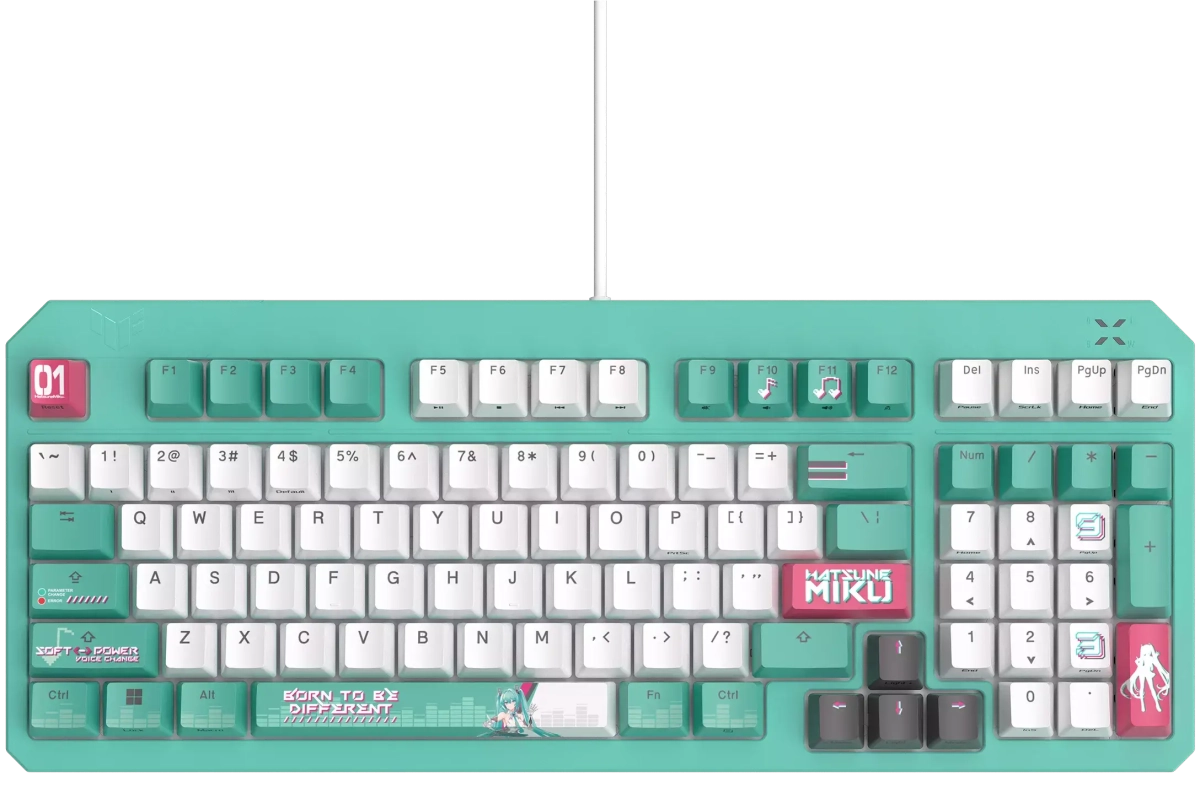 Геймърска клавиатура ASUS TUF Gaming K3 Gen II Hatsune Miku Edition - Optical Mechanical Switchна ниска цена с бърза доставка - BestPC.BG