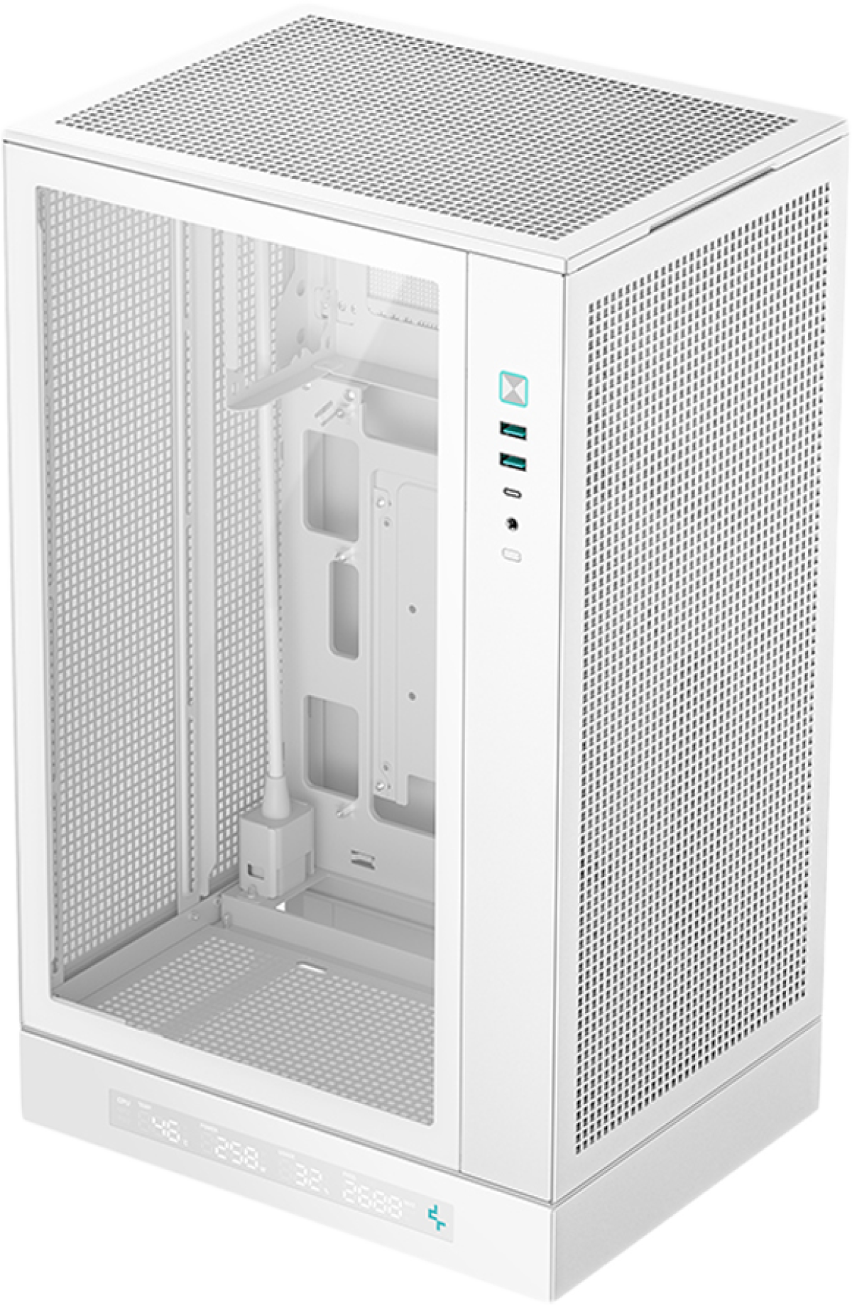 Кутия DeepCool CH270 DIGITAL WH, Mini Tower, Mini-ITX-Micro-ATX, 2xUSB3.0, 1xType-C Gen 2, 1xAudio-Mic, Mesh Panel, Whiteна ниска цена с бърза доставка - BestPC.BG