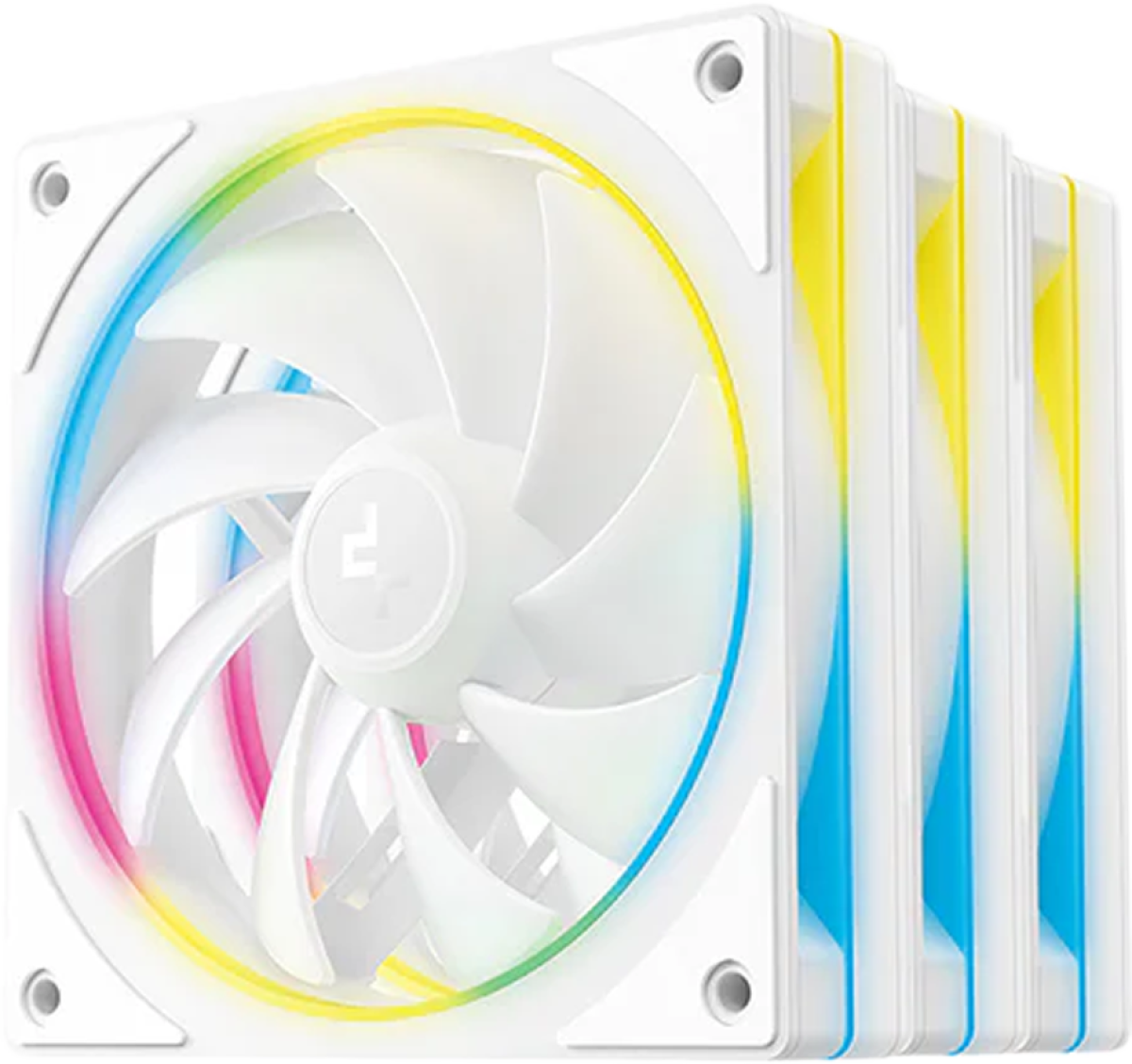 Вентилатор DeepCool FL12 SE 3IN1 WH, 3x120mm ARGB Fans, 8-pin Cable, PWM, Fluid Dynamic Bearing, PBT, 3 pack, ARGB Halo, Whiteна ниска цена с бърза доставка - BestPC.BG