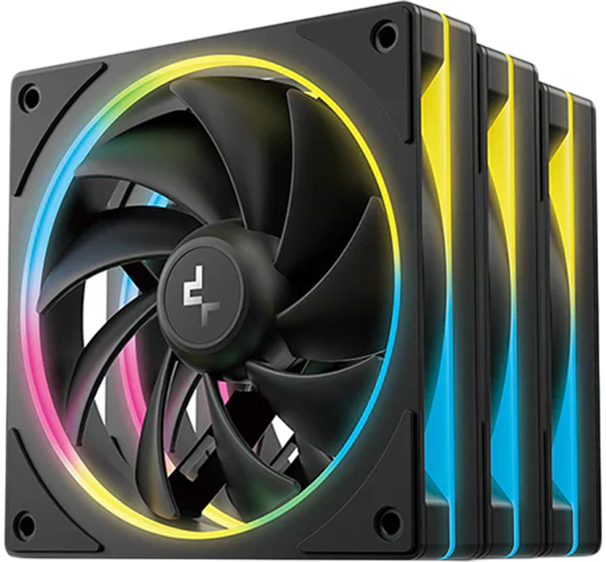 Вентилатор DeepCool FL12 SE 3IN1, 3x120mm ARGB Fans, 8-pin Cable, PWM, Fluid Dynamic Bearing, PBT, 3 pack, ARGB Haloна ниска цена с бърза доставка - BestPC.BG