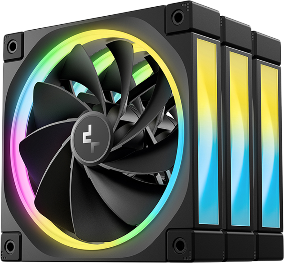 Вентилатор DeepCool FL12R 3IN1, 3x120mm ARGB Reverse Fans, Daisy Chain, 8-pin Cable, PWM, Fluid Dynamic Bearing, PBT, 3 packна ниска цена с бърза доставка - BestPC.BG
