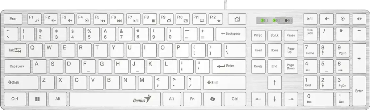 Genius клавиатура Slim Keyboard SlimStar 126 White - Copilot, Low profile Chocolateна ниска цена с бърза доставка - BestPC.BG