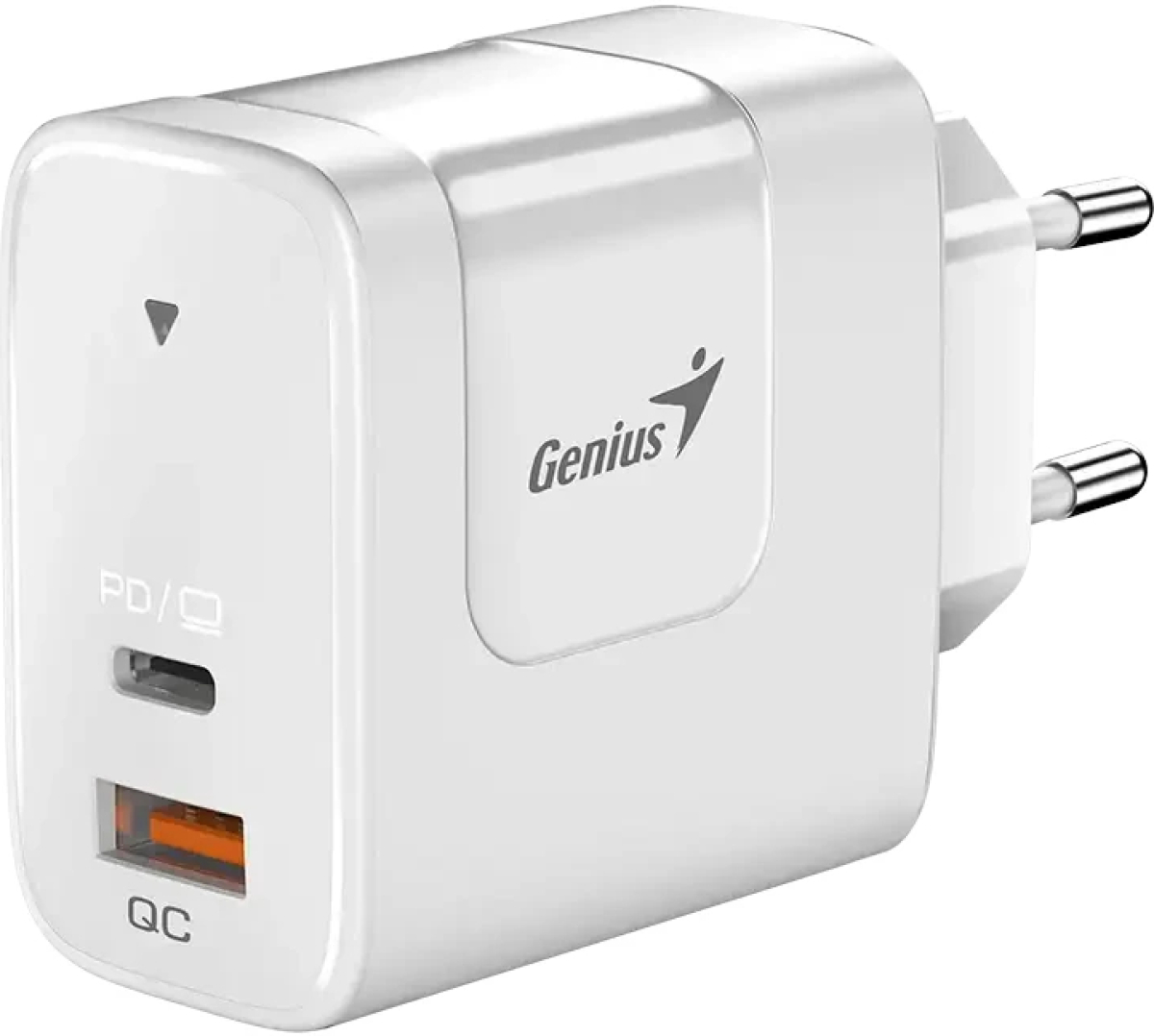Принадлежност за смартфон Genius Универсално зарядно за стена Charger Wall GaN - USB Type-C-A 65W White - PD-65ACна ниска цена с бърза доставка - BestPC.BG