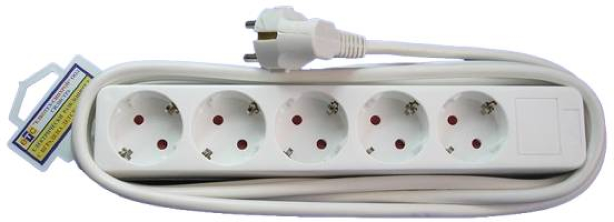 Контакт ETC 15-051 eл. разклонител с вградена детска защита, 5 гнезда, 5.0м.на ниска цена с бърза доставка - BestPC.BG