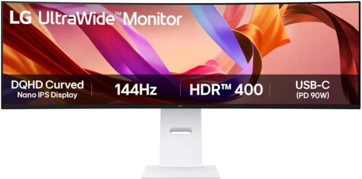 Монитор LG 49U950A-W, 49" 32:9 Curved UltraWide Dual QHD 5K 5120x1440 NANO IPS 1ms MBR, 144 Hz, 5ms, 400 cd/m2, HDMI, DisplayPortна ниска цена с бърза доставка - BestPC.BG