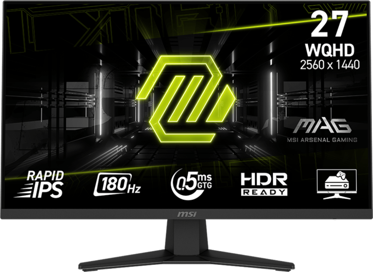 Монитор MSI MAG 274QF Gaming Monitor, 27" 180Hz, WQHD (2560x1440) 16:9, Rapid IPS Anti-glare, 0.5ms, 250nits, 1000:1, 178-178на ниска цена с бърза доставка - BestPC.BG