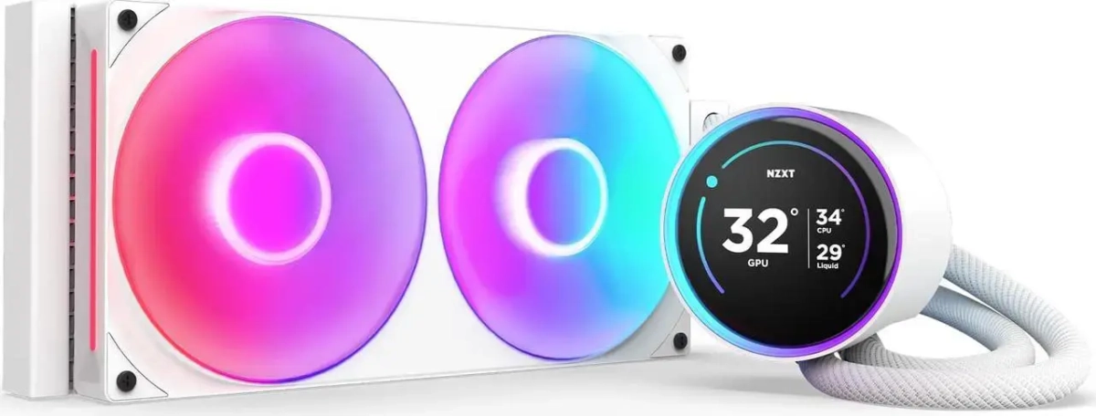 Водно охлаждане Охладител за процесор NZXT Kraken Elite 280 V2 RGB White LCD Displayна ниска цена с бърза доставка - BestPC.BG