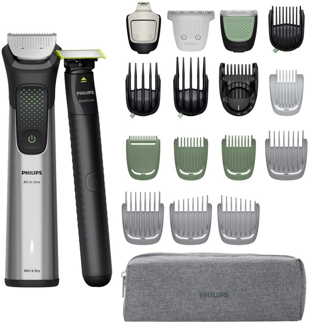 Тример PHILIPS All-in-One Trimmer series 9000 + One Bladeна ниска цена с бърза доставка - BestPC.BG