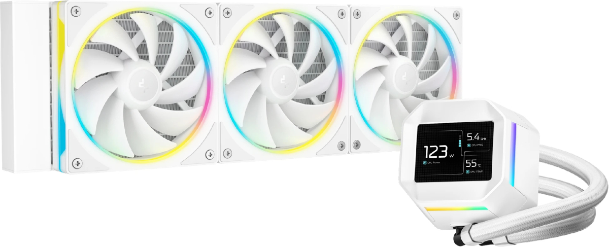 DeepCool водно охлаждане Water Cooling LM360 WH - 2.4 inch IPS Display, Addressable RGBна ниска цена с бърза доставка - BestPC.BG