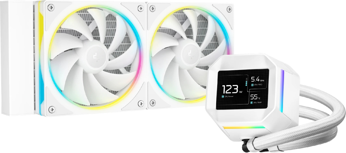 DeepCool водно охлаждане Water Cooling LM240 WH - 2.4 inch IPS Display, Addressable RGBна ниска цена с бърза доставка - BestPC.BG