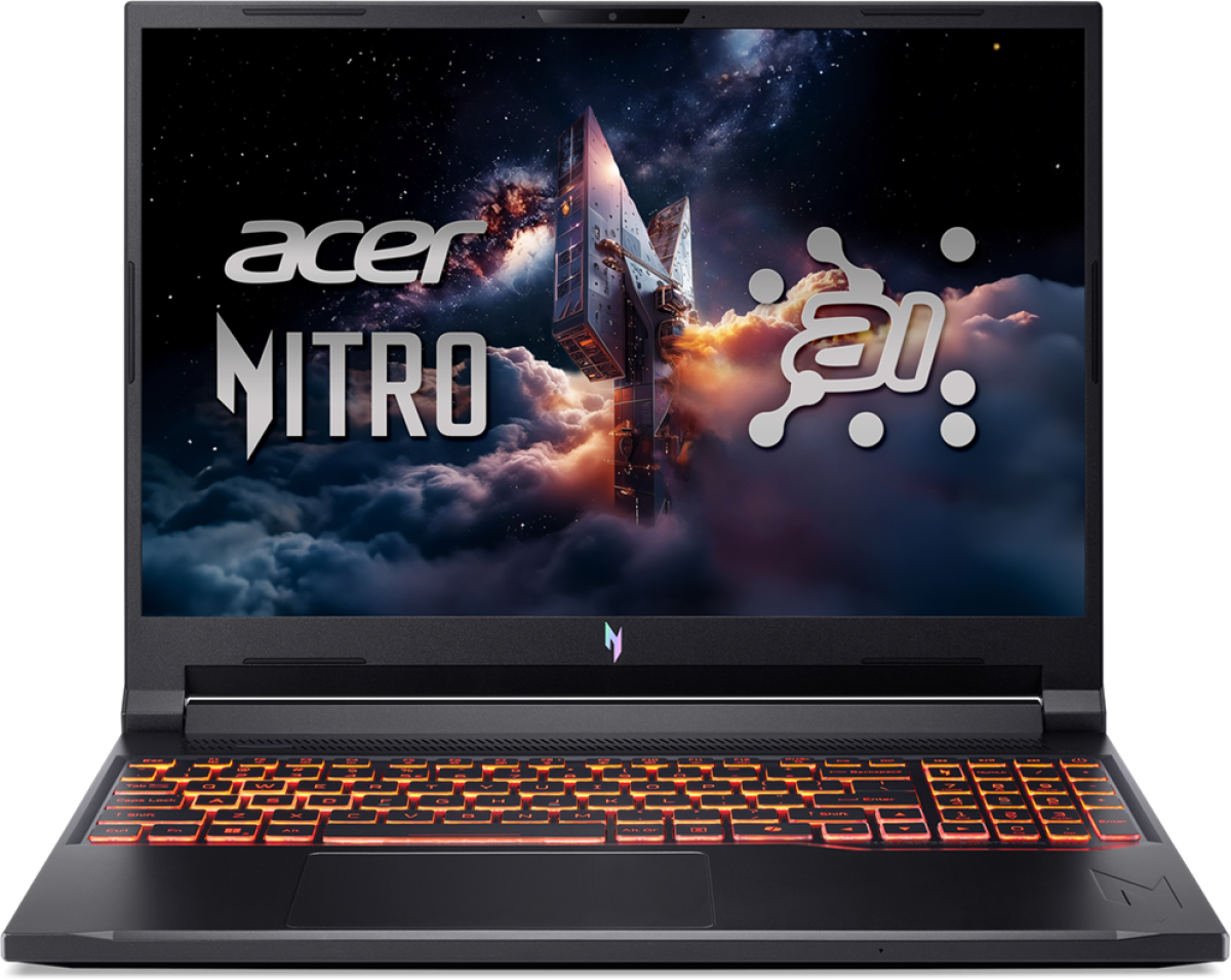 Лаптоп Acer Nitro V16 AI ANV16-61-R1PQ, 16.0", Full HD+, AMD Ryzen AI 7 350, NVIDIA RTX 5050 8GB GDDR7 DLSS 4, 32 GB DDR5, 1 TB SSD, Черенна ниска цена с бърза доставка - BestPC.BG