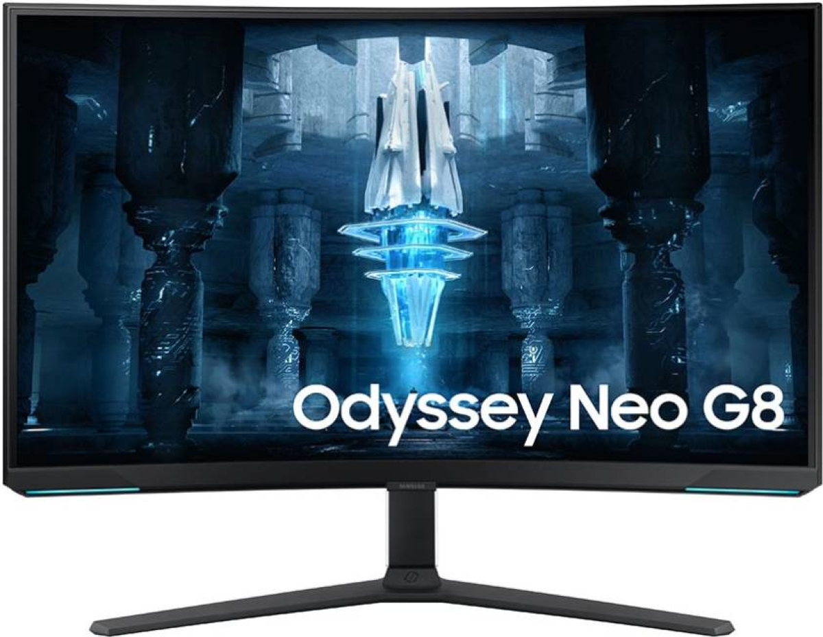 Монитор Samsung Odyssey Neo G8, 32" 3840 x 2160 4K UHD, 240 Hz, 16:9, VA, 350 cd/m2, DisplayPort, HDMI, 1 ms, 2 x USB, Черенна ниска цена с бърза доставка - BestPC.BG