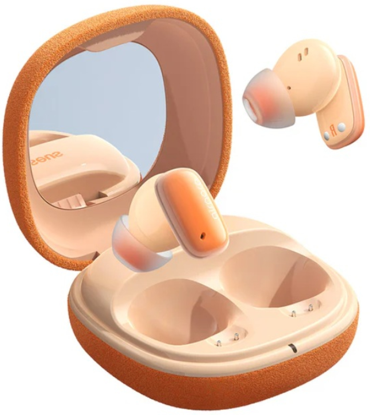 Безжични слушалки Baseus AirNora 2, TWS, ANC, с огледало, оранжевина ниска цена с бърза доставка - BestPC.BG