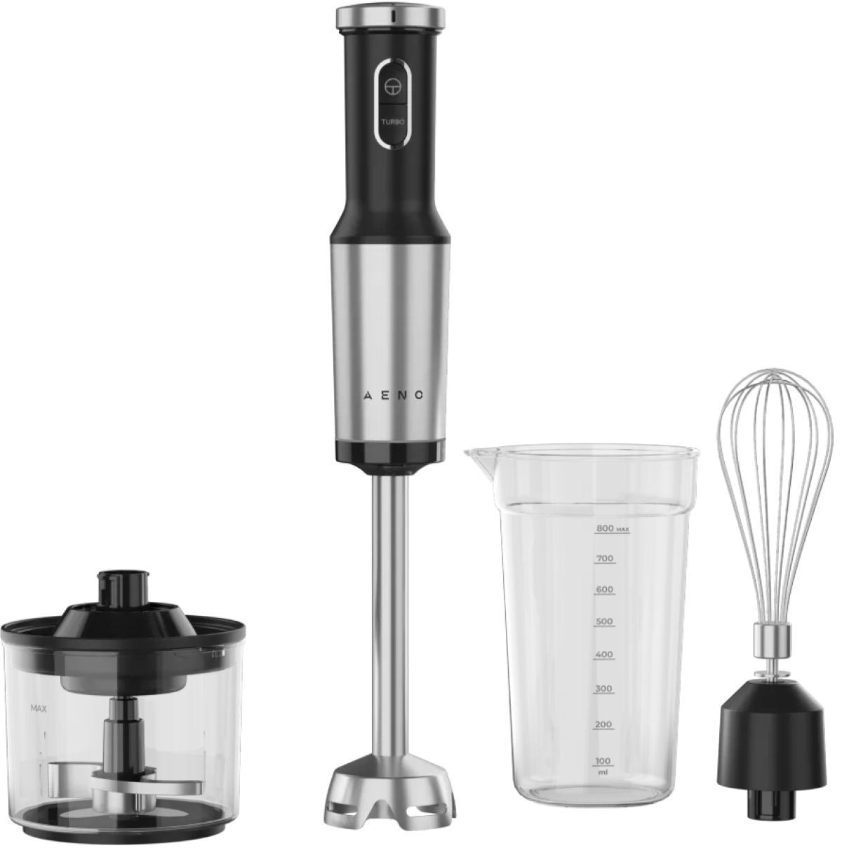 Hand Blender, 1200W in CB, Black, Tiger Teeth Cutter, Whisk, Food Processor, Cupна ниска цена с бърза доставка - BestPC.BG