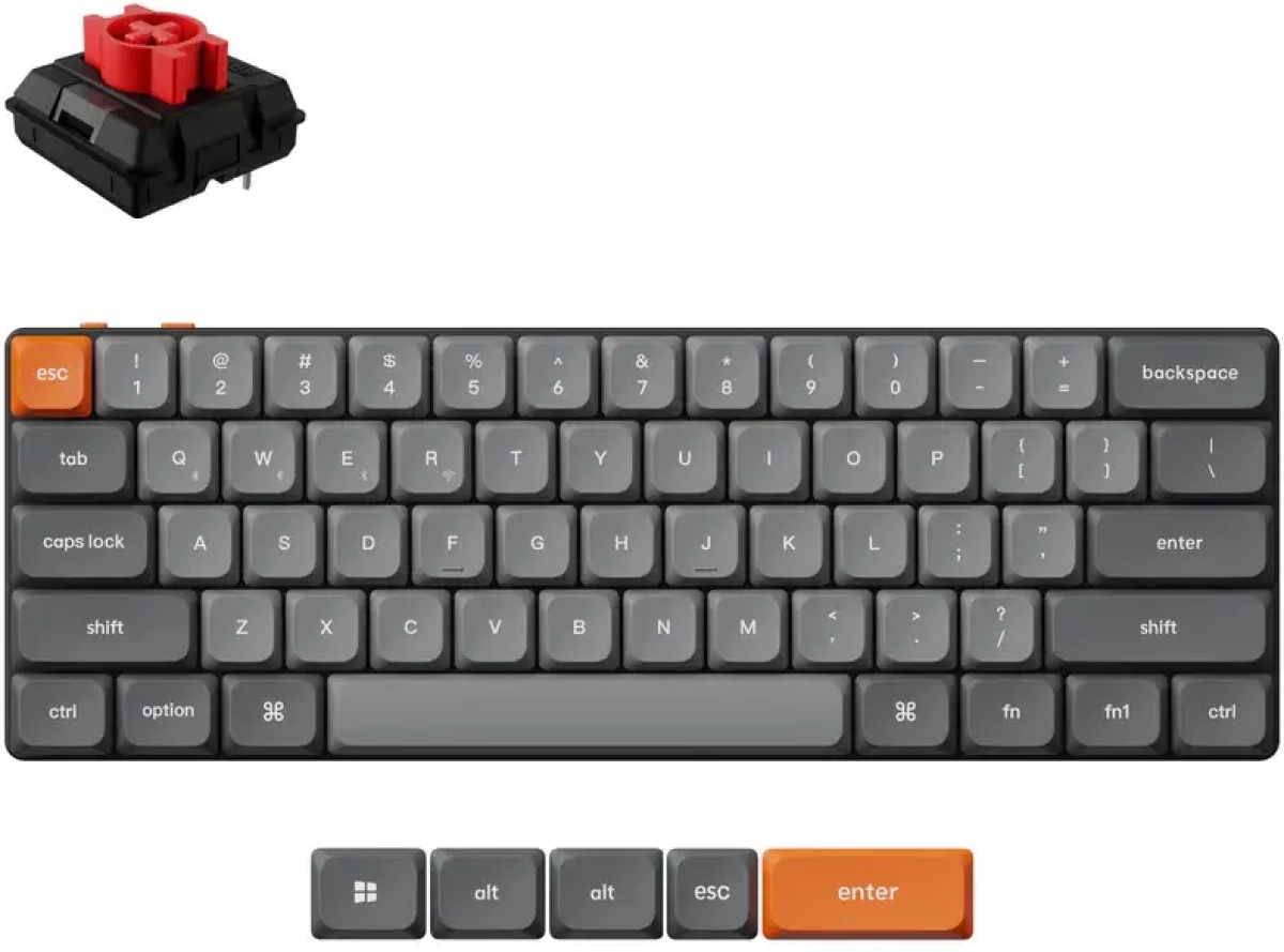 Клавиатура Keychron K9M-H1, геймърска, механична, Bluetooth 5.1, RGB подсветка, черенна ниска цена с бърза доставка - BestPC.BG