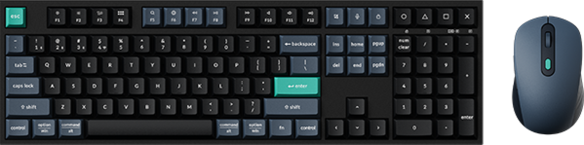 Клавиатура Keychron KCBD2, Bluetooth 5.2, SX scissor switches, 2400 DPI, Keychron Launcher, черенна ниска цена с бърза доставка - BestPC.BG