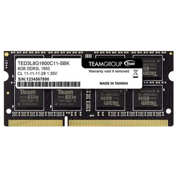 Памет 8 GB DDR3L SODIMM 1600 Team Group Eliteна ниска цена с бърза доставка - BestPC.BG