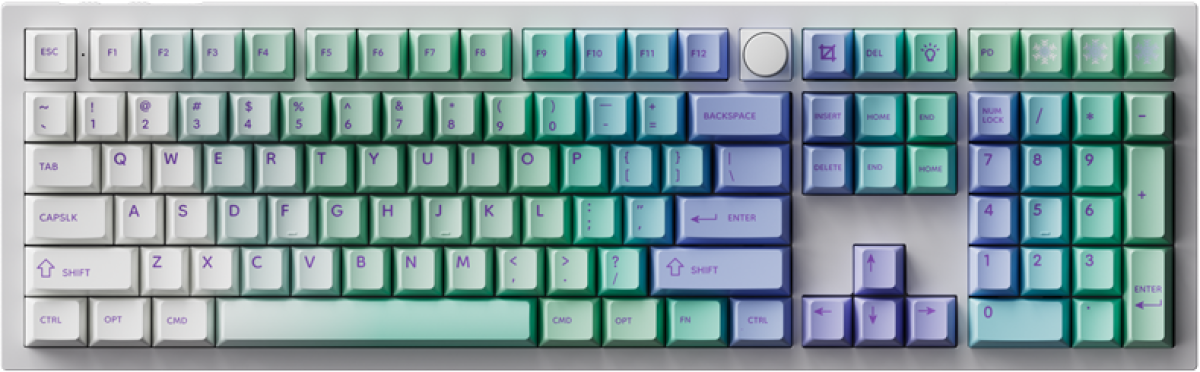 Други Капачки за механична клавиатура Keychron Cherry Profile Dye-Sub PBT Full Keycap Set - Cloud and Snowна ниска цена с бърза доставка - BestPC.BG