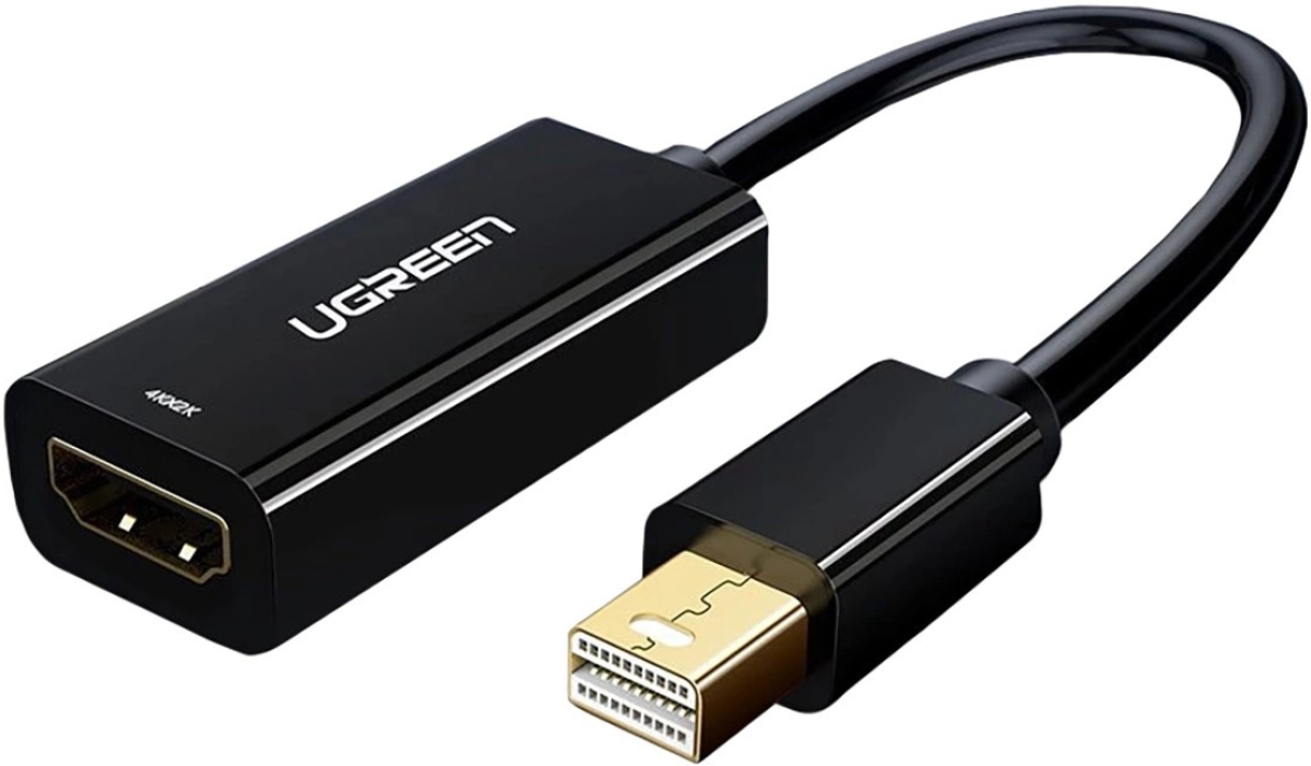 Адаптер UGREEN MD112 - 10461 Mini DisplayPort (мъжки) към HDMI (женски), 1080P @ 60Hz, 0.25 м - черенна ниска цена с бърза доставка - BestPC.BG