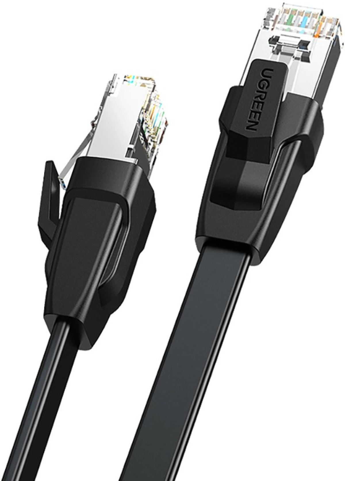 Мрежов кабел UGREEN NW134 10980 Cat 8 U-FTP 1 м, плосък - черенна ниска цена с бърза доставка - BestPC.BG