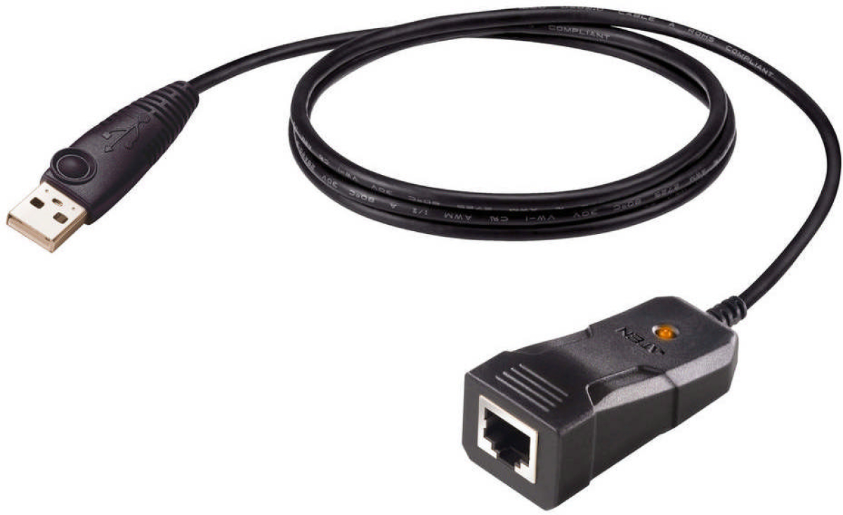 ATEN UC232BF, USB към RJ-45 (RS-232) конзолен адаптер, FTDI чипсет, COM retention, 1.2 м, черенна ниска цена с бърза доставка - BestPC.BG