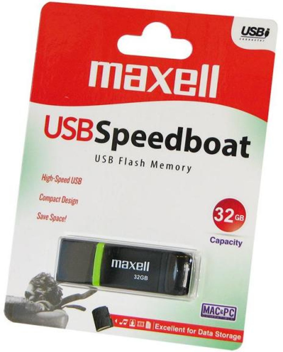 MAXELL Speedboat, 32GB, USB 3.1, черенна ниска цена с бърза доставка - BestPC.BG