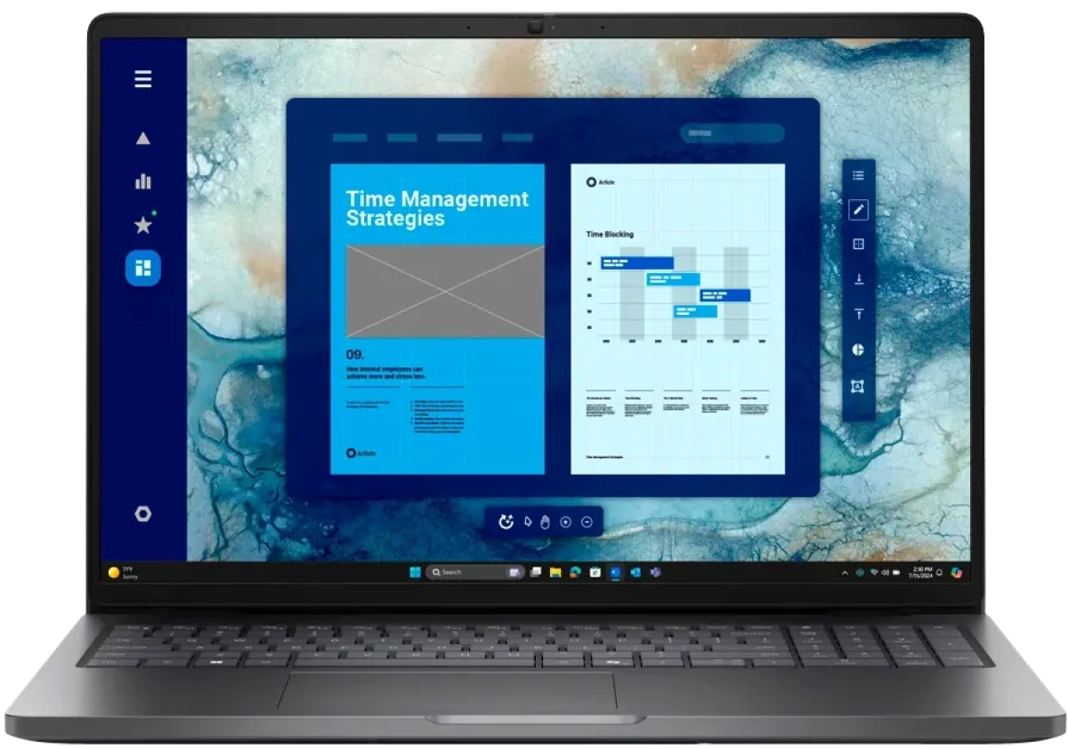 Лаптоп Dell Pro 16 PC16250, Intel Core Ultra 5 235U vPro, 16.0"FHD+(1920x1200), 16GB DDR5, 512GB SSD, Черенна ниска цена с бърза доставка - BestPC.BG