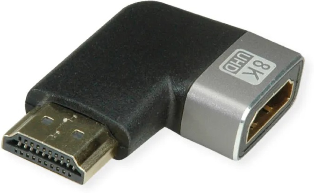 Rotronic 12.03.3251 :: Адаптер HDMI, 90° ъглов, M-F, 8K, 7680x4320 @60Hzна ниска цена с бърза доставка - BestPC.BG