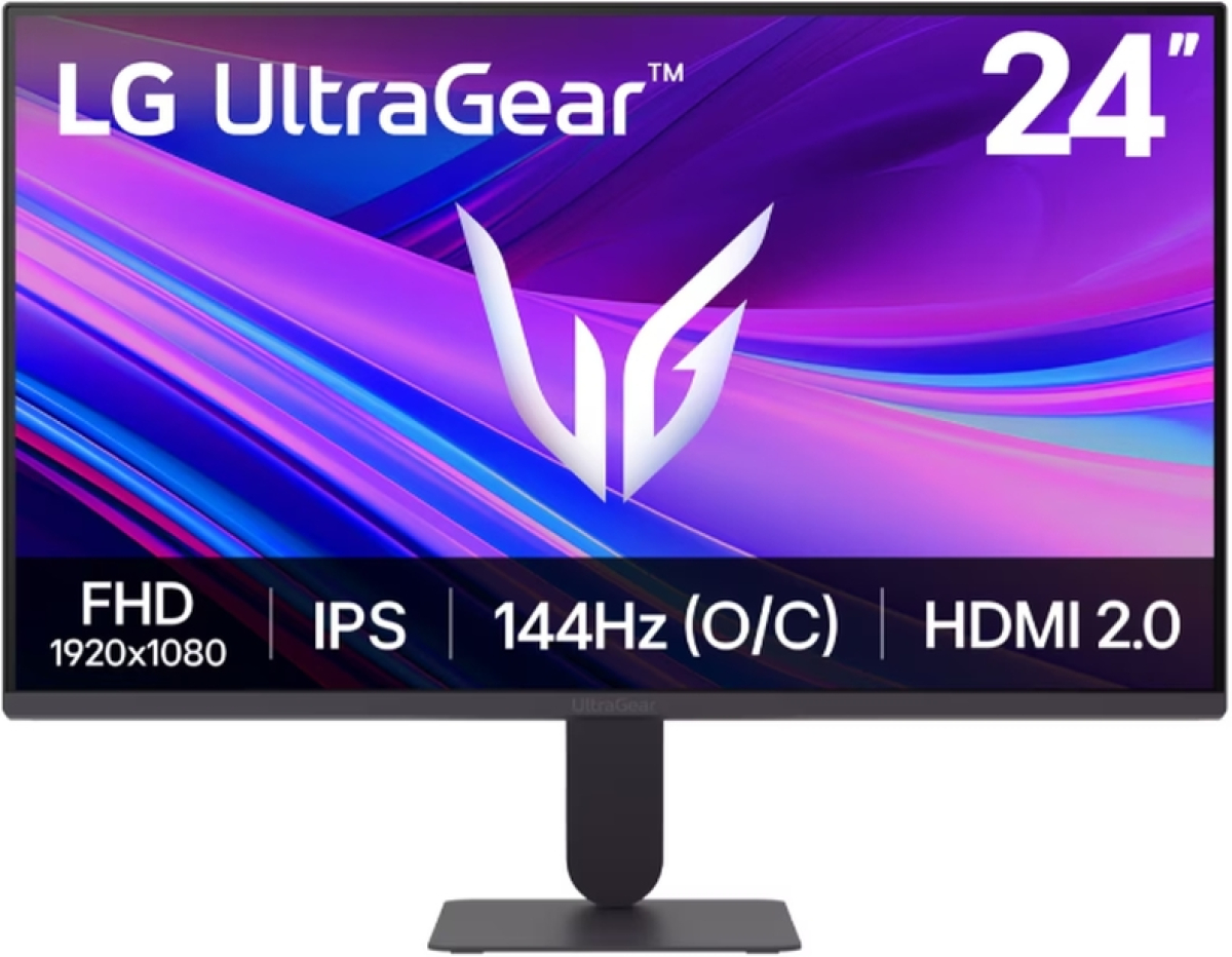 Монитор LG 24G411A-B, UltraGear 23.8" IPS, Full HD 1920x1080, sRGB 99%, HDR10, HDMI, DisplayPort, LG Switch, VRR, Reader mode Tilt, Blackна ниска цена с бърза доставка - BestPC.BG