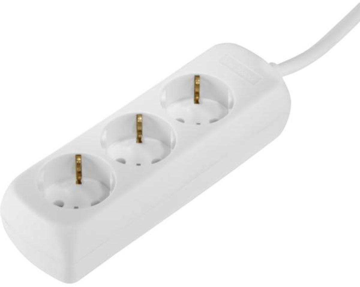 Контакт HAMA, 3х шуко, 1.4м, 45°, 3680 W, 250 V, детски контрол, бялна ниска цена с бърза доставка - BestPC.BG