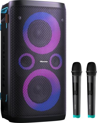 Озвучителна система Hisense Party Rocker One Plus (HP110) Bluetooth Speaker with 300W Power, Built-in Wireless Charging Pad, Karaoke Modeна ниска цена с бърза доставка - BestPC.BG